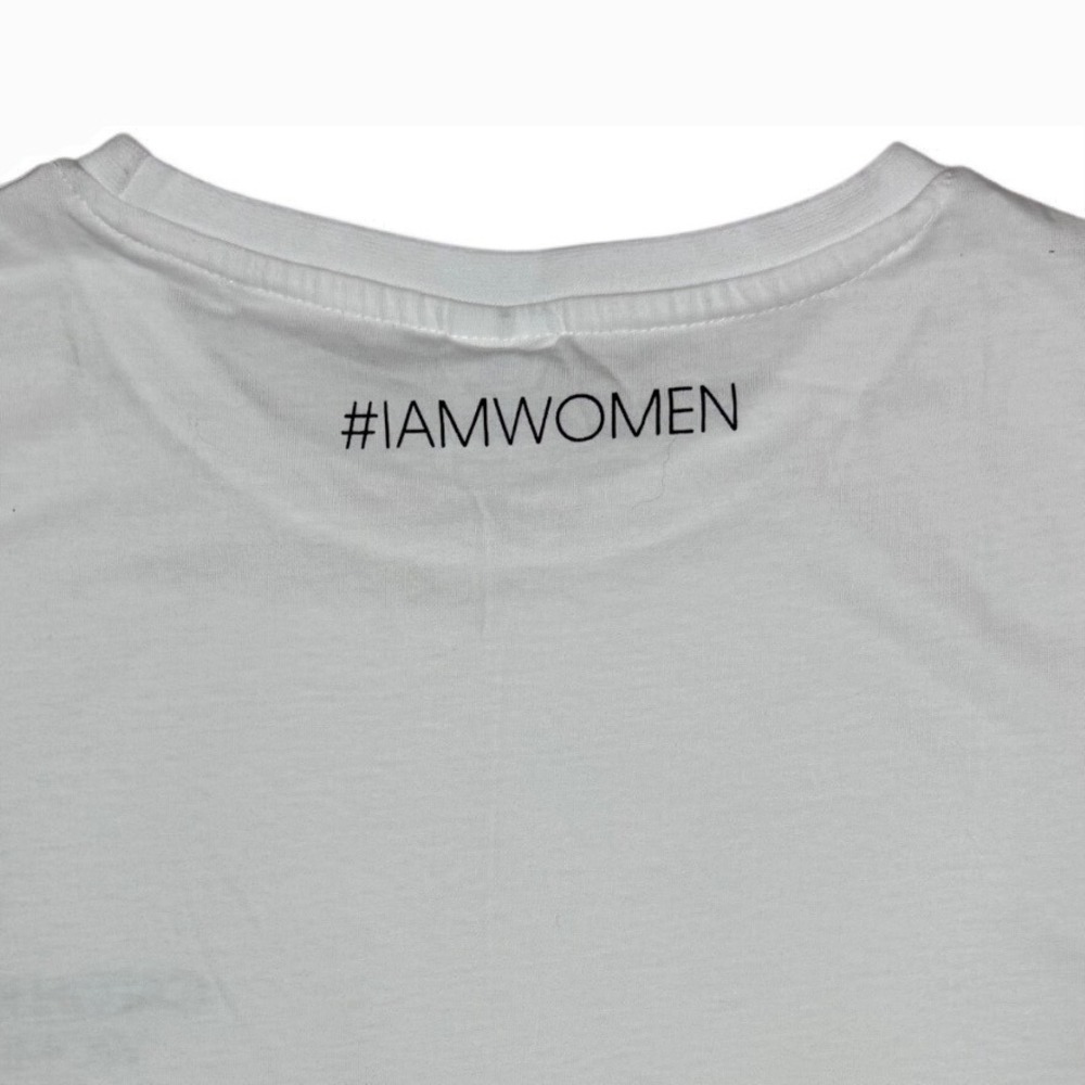 Calvin Klein Women Graphic Eye Logo T-Shirt White Short Sleeve Crewneck Tee, Med - Picture 6 of 8